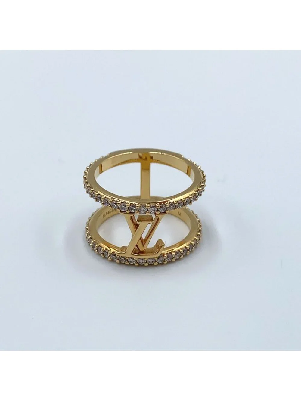 Louis Vuitton LV Iconic Strass Rhinestone Clear Gold Ring